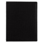 Duraflex Poly Notebook, 1-Subject, Medium/College Rule, Black Cover, (80) 11 x 8.5 Sheets